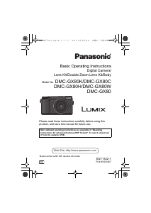 Manual Panasonic DMC-GX80EB Lumix Digital Camera