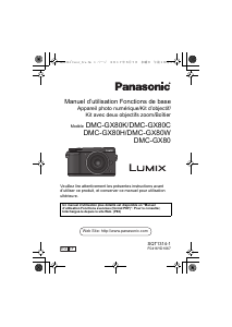 Mode d’emploi Panasonic DMC-GX80EF Lumix Appareil photo numérique