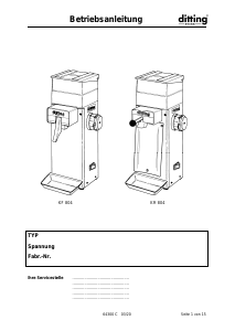 Bedienungsanleitung Ditting 804 Kaffeemühle