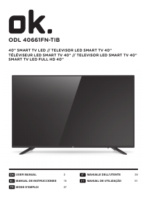 Mode d’emploi OK ODL 40661FN-TIB Téléviseur LED