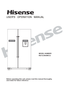 Manual Hisense RS723N4WCU Fridge-Freezer