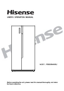 Handleiding Hisense RS826N4ABU Koel-vries combinatie