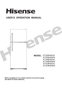 Handleiding Hisense RT295N4DGN Koel-vries combinatie