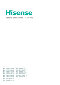 Manual Hisense FC-13DD4HA Freezer