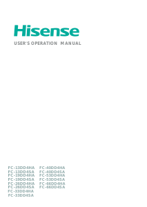 Manual Hisense FC-19DD4SA Freezer