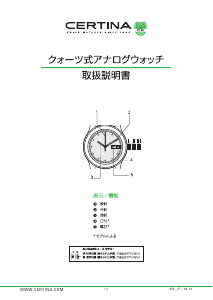 説明書 Certina Aqua C032.051.22.036.00 DS Action Lady Diamonds 時計