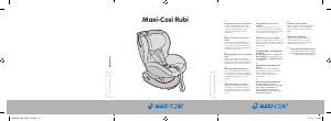 Mode d’emploi Maxi-Cosi Rubi Siège bébé