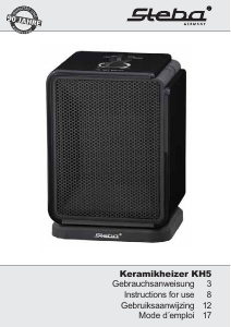 Manual Steba KH5 Heater
