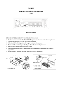 Bruksanvisning Lenco CS-341 Bilradio