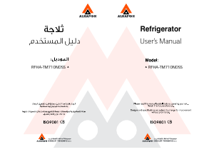 Manual Alhafidh RFHA-TM710NDSS Fridge-Freezer