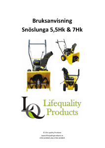 Bruksanvisning Life Quality 5.5Hk Snöslunga