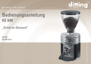 Bedienungsanleitung Ditting KE 640 Kaffeemühle