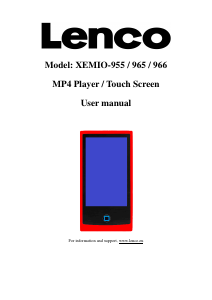 Manual Lenco XEMIO-955 Mp3 Player