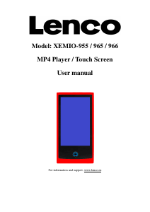 Manual Lenco XEMIO-965 Mp3 Player