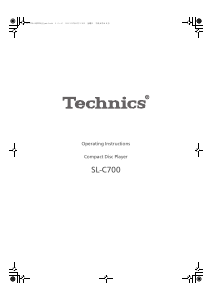 Manual Technics SL-C700E CD Player