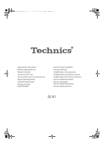Manual de uso Technics SE-R1EB Amplificador