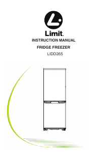 Mode d’emploi Limit LIDD265 Réfrigérateur combiné