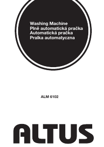 Manuál Altus ALM 6102 Pračka