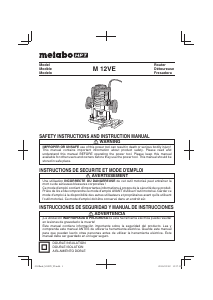 Manual de uso Metabo M12VE Fresadora de superficie