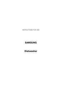Manual Samsung DMB28AFS Dishwasher