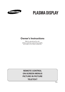 Manual de uso Samsung PS42P2ST Televisor de plasma