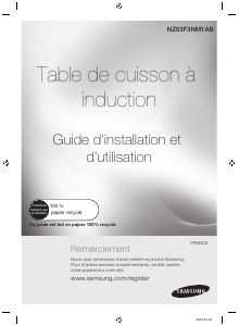 Mode d’emploi Samsung NZ63F3NM1AB/UR Table de cuisson