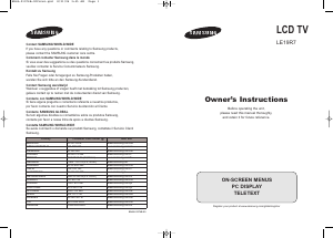 Manual Samsung LE19R71W Televisor LCD