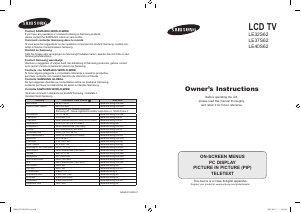 Manual de uso Samsung LE40S67BD Televisor de LCD