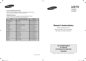 Manual Samsung LE32M73BD LCD Television