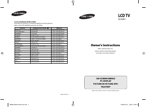 Manuale Samsung LE32R32B LCD televisore