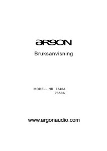 Bruksanvisning Argon 7340A Högtalare