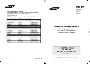 Bedienungsanleitung Samsung LE40R74BD LCD fernseher
