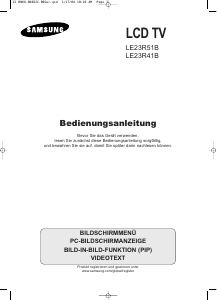 Bedienungsanleitung Samsung LE23R41B LCD fernseher