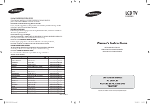 Manual de uso Samsung LE40M91B Televisor de LCD