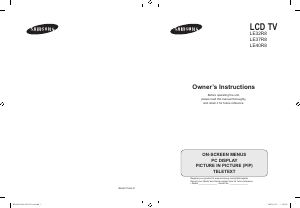 Manuale Samsung LE40R84B LCD televisore