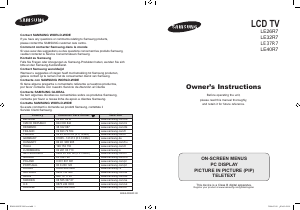 Mode d’emploi Samsung LE32R75B Téléviseur LCD