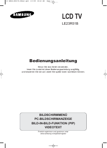 Bedienungsanleitung Samsung LE23R51BH LCD fernseher