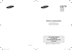 Manual de uso Samsung LE40R83B Televisor de LCD