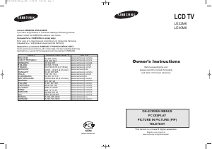 Handleiding Samsung LE40M61BS LCD televisie