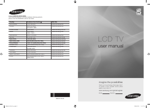 Manual Samsung LA40A550P1R LCD Television