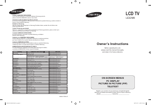 Manual Samsung LE32M87BD LCD Television