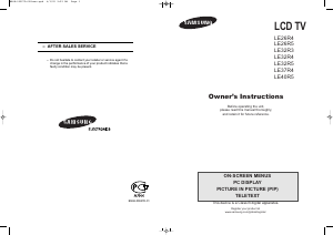 Manual Samsung LE26R51BM LCD Television