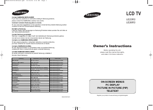 Manual Samsung LE26R32B LCD Television