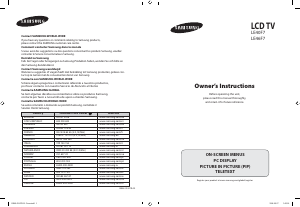 Handleiding Samsung LE40F71B LCD televisie