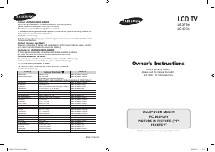 Manual de uso Samsung LE40S61B Televisor de LCD