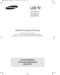 Bedienungsanleitung Samsung LW17M24C LCD fernseher