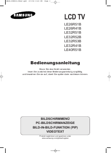 Bedienungsanleitung Samsung LE32R53B LCD fernseher