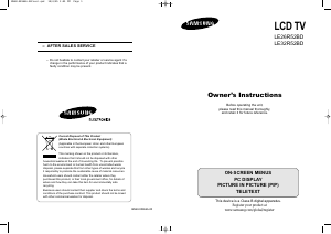 Manual Samsung LE26R52BD LCD Television