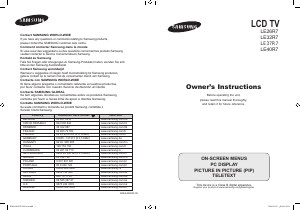 Manual de uso Samsung LE37R72N Televisor de LCD