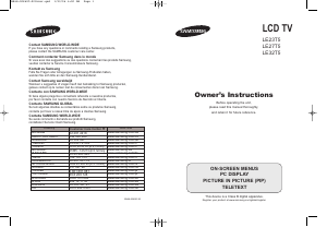 Manuale Samsung LE32T51S LCD televisore